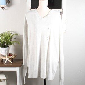 Old Navy Cream V-Neck Men’s Sweater, Size XL, NWT